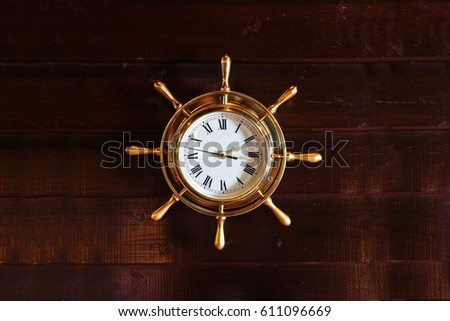 wall clock on the ship