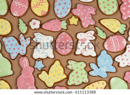 background of easter gingerbread