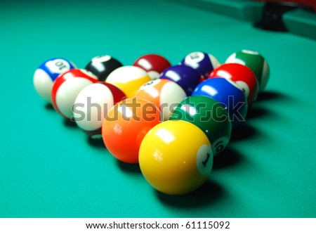Pool balls Royalty-Free Stock Photo #61115092