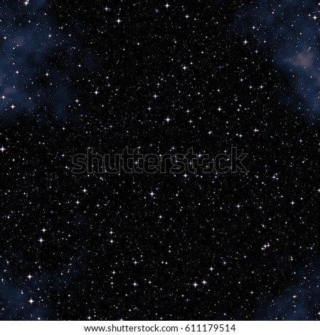 Nebula and stars seamless background