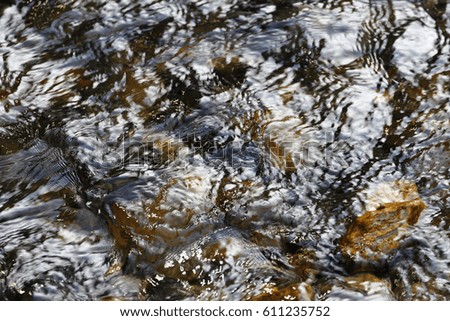 reflections on the water stream