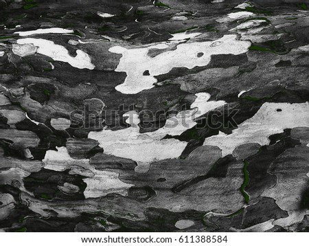 Gray Shades Tree Bark Camouflage Texture Royalty-Free Stock Photo #611388584