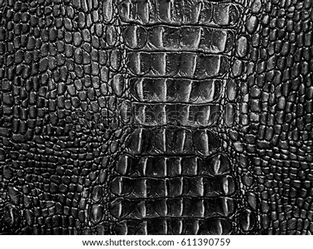 Gray And Black Shades Crocodile Leather Pattern Texture Royalty-Free Stock Photo #611390759