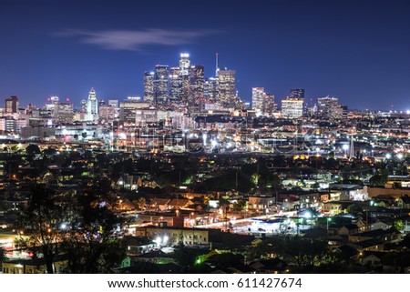 Downtown Cityscape Los Angeles at nigth