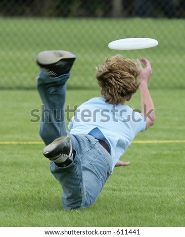 catching the frisbee