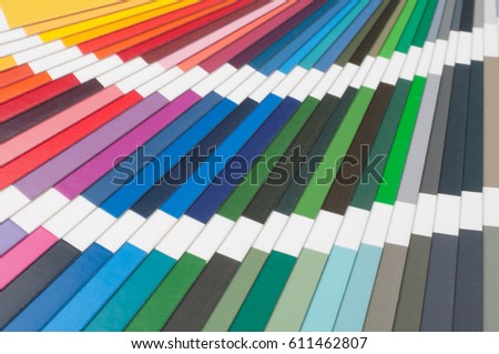Color swatch catalog. Colored palette of paint