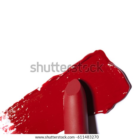 Beautiful dark red lipstick for cosmetics advertising.