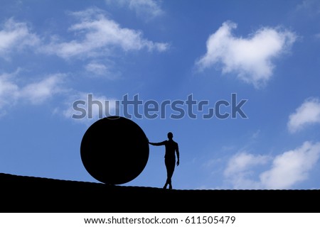 Man on top of a mountain 