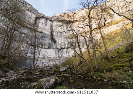 Cliffs and mountains of the Yorkshire Dales - national park in England