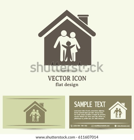 family in home icon
