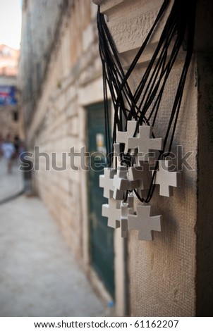 Crosses for sale in Dubrovnik Croatia