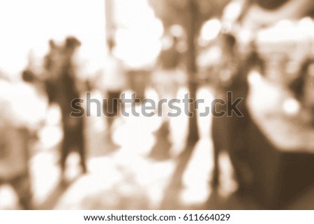 Picture blurred  for background abstract and can be illustration to article of people walking in festival