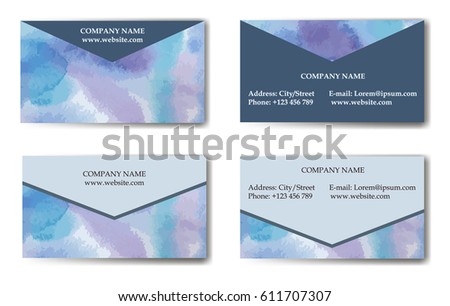 Business Card with templates with artistic design. Vector
