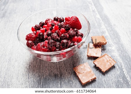 Fruit Berries Ice Chocolate