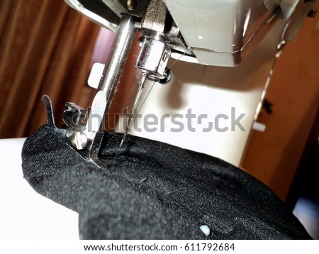 work on the sewing machine
