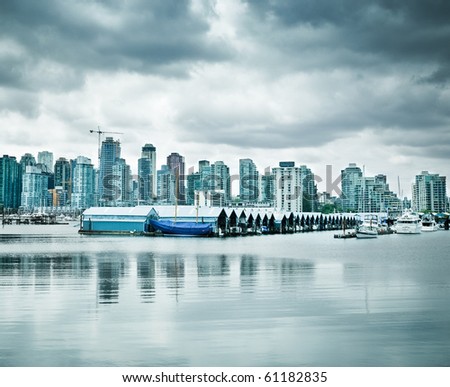 Vancouver skyline as seen from Stanley park