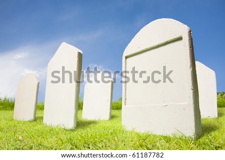 photo of tombstones at day