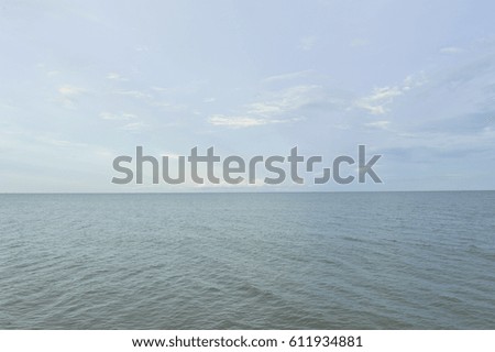 sea with blue sky background