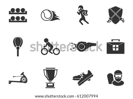 Sport vector icons for user interface design