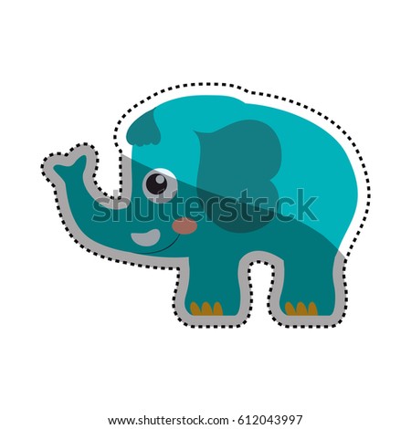 elephant cartoon drawing childish