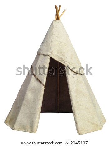 Indian Tent isolated on white. Clipping path included