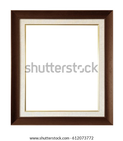 antique  frame isolated on white background with clipping path.