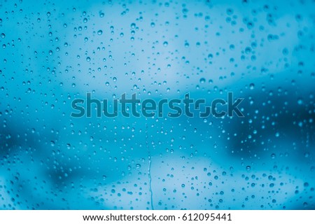 Drops on the glass