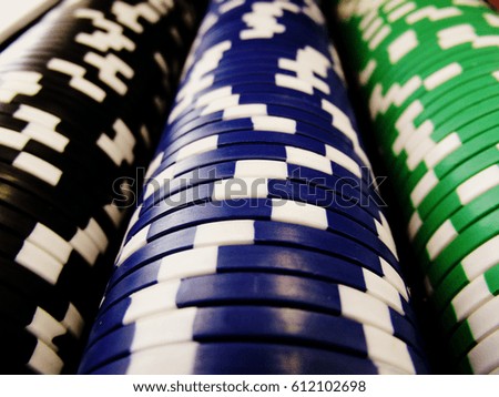 Macro photography of poker chips