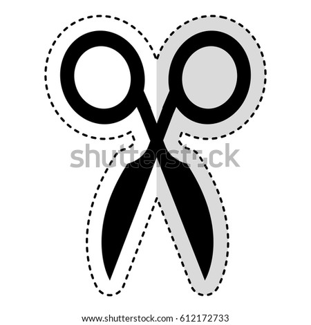 scissors silhouette isolated icon vector illustration design