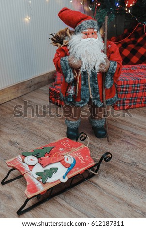 Santa claus ready for baby shower gifts