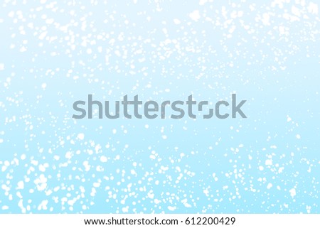 Abstract blue background with white round  bokeh or glitter lights background. Circles and defocused particles