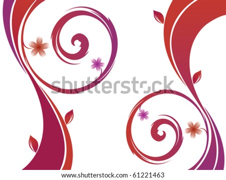 vector flower background, abstract art illustration