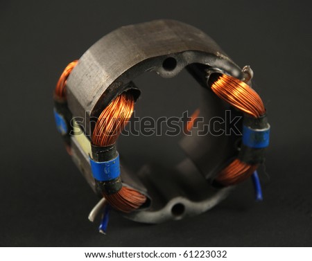 stock pictures showing different parts of an electrical motor