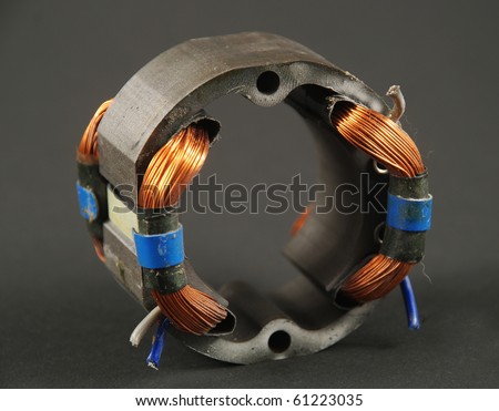 stock pictures showing different parts of an electrical motor