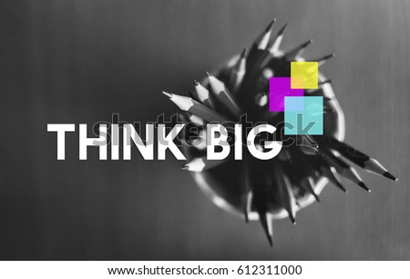 Think Big Square Motivation Thoughts Word