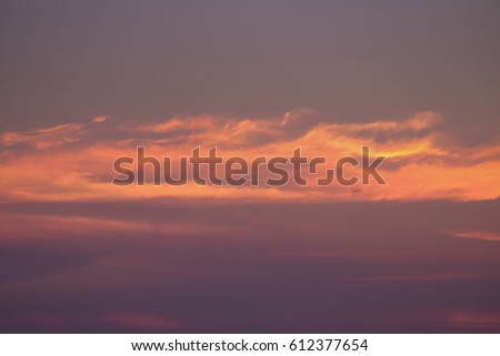 Beautiful tropical sunset beach , silhouette over the sea,