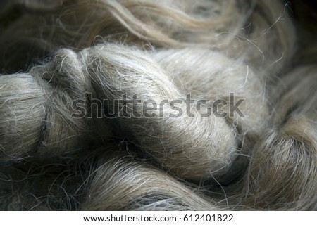 braided industrial hemp/hemp fibers/watertight material Royalty-Free Stock Photo #612401822