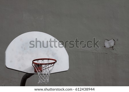 Playground Basketball Hoop Against grey background