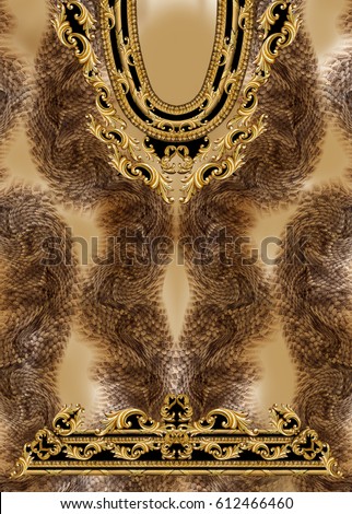 golden baroque and snake skin