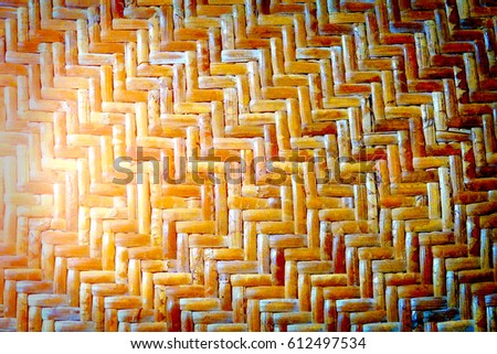 colored bamboo woven pattern  with lighting effect background.