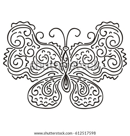 Beautiful butterfly. Vector illustration.