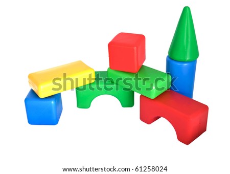 colorful cubes on white background
