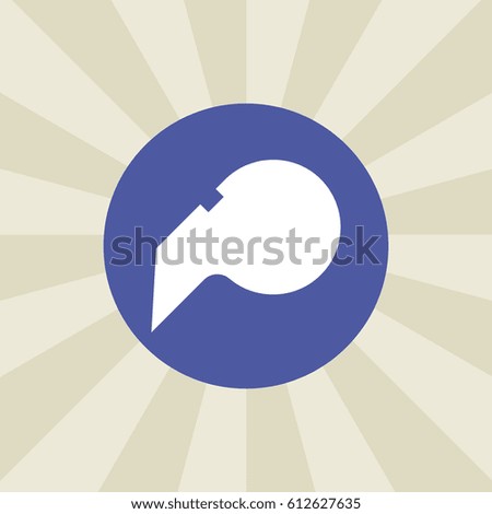 whistle icon. sign design. background