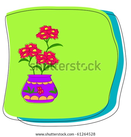 Geranium in a pot (funky background eps8)