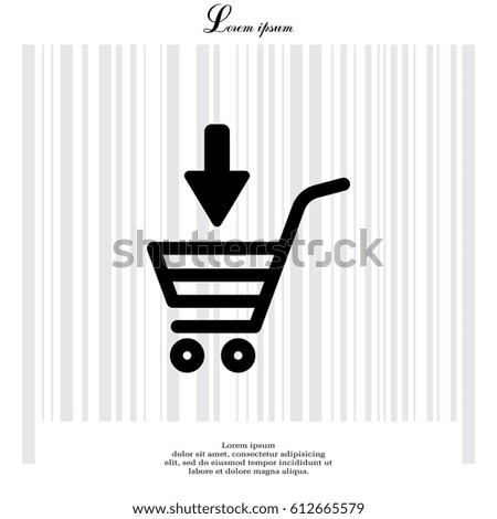 shopping cart (basket) icon. vector illustration