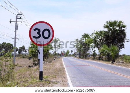 traffic signs, speed Limited 30 km/h