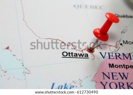Ottawa pinned on map.