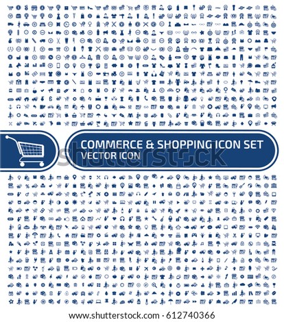 Commerce and shopping icon set,clean vector
