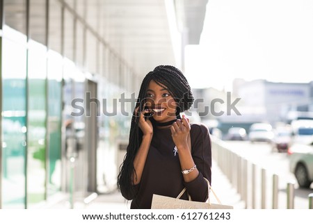 african american woman shopping
