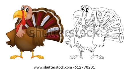 Animal outline for turkey illustration